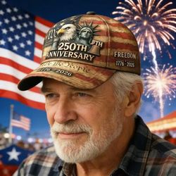 American Flag Eagle Liberty Baseball Cap