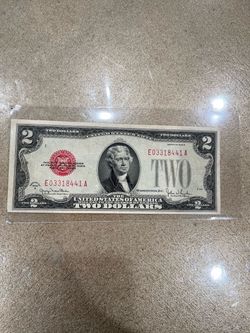 $2 old bill Red Seal Legal Tender Note Series of 1928 G