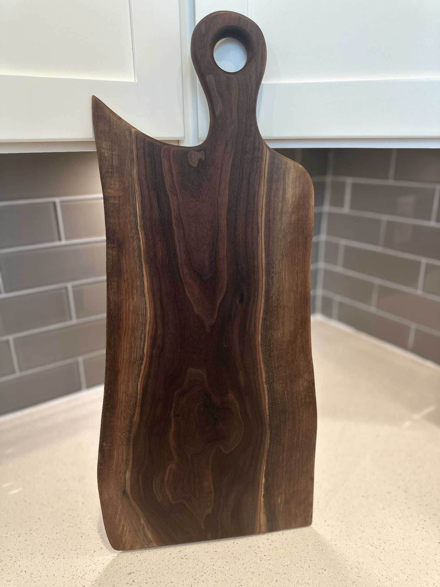 Charcuterie Board, Walnut, Live Edge