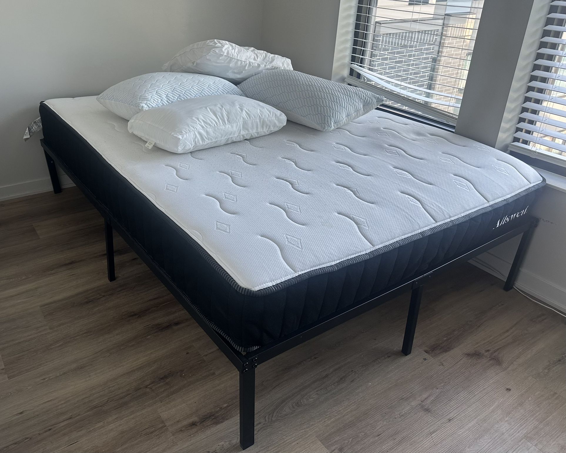 Mattress and frame/pillows