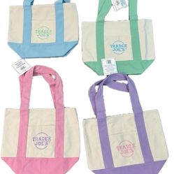 Trader Joe Pastel Mini Totes