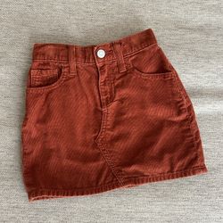 “Old Navy” Girls Terracotta Corduroy Skirt