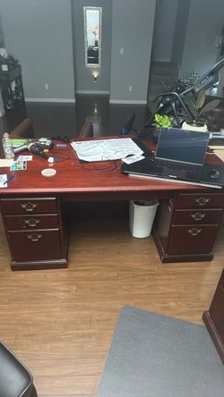 Executive desk and credenza