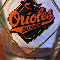 Baseball Glass ORIOLES Vintage Baltimore Bird NBL Camden Yards Promo