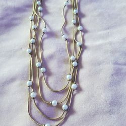 Vintage Carolee Faux Pearl Necklace 