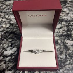 Lab Grow Diamond With White Gold Band 