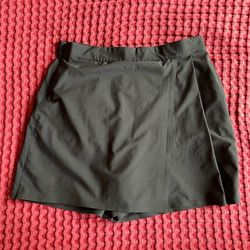 Athleta Black Athletic Skort Women’s 6 Zip Closure Elastic Waist Golf Tennis