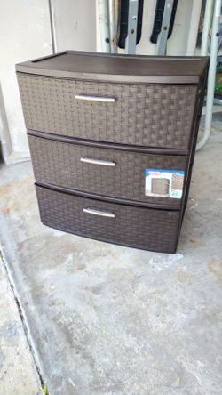 22x16x24 STERILITE WEAVE 3-Drawer Storage Dresser