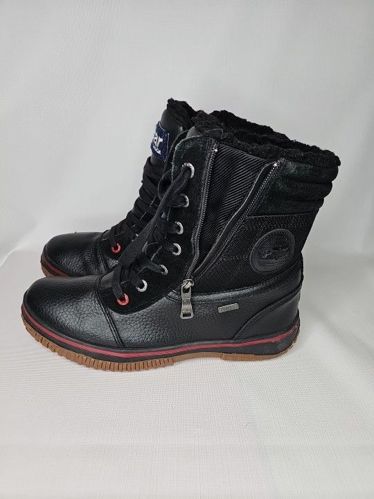 Pajar Boots Women's Snow Black Leather Size 9.5
