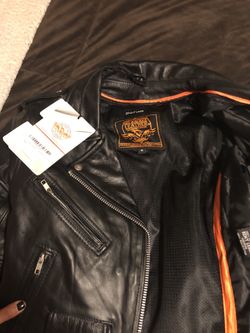 Brand new Milwaukee leather biker jacket for women