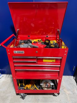 U.S. GENERAL Rolling Tool box w/ Power Tools