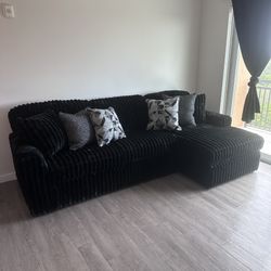 New Black Sectional Couch 
