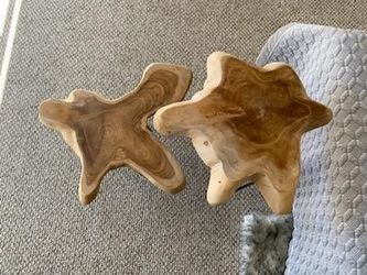 authentic teak wood end tables