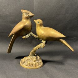 Vintage Brass Birds Sculpture