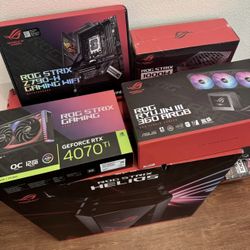 used ROG computer case and power