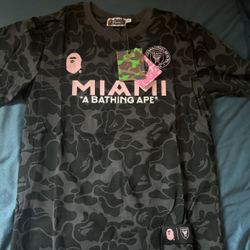 Bape Black Camo Jersey Tee 