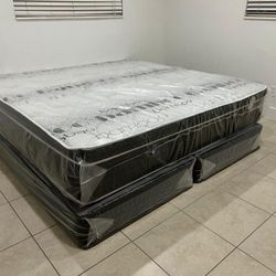 NEW MATTRESS KING SIZE PILLOW-TOP WITH BOX SPRING-FREE DELIVERY 