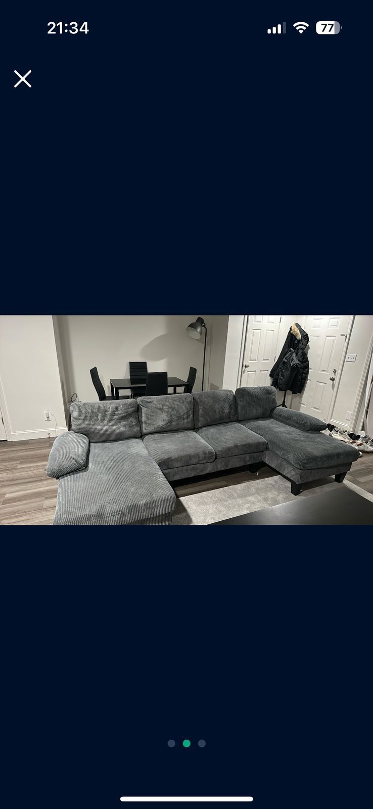 Modern Gray Sectional Sofa
