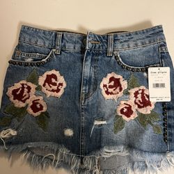 Denim mini skirt