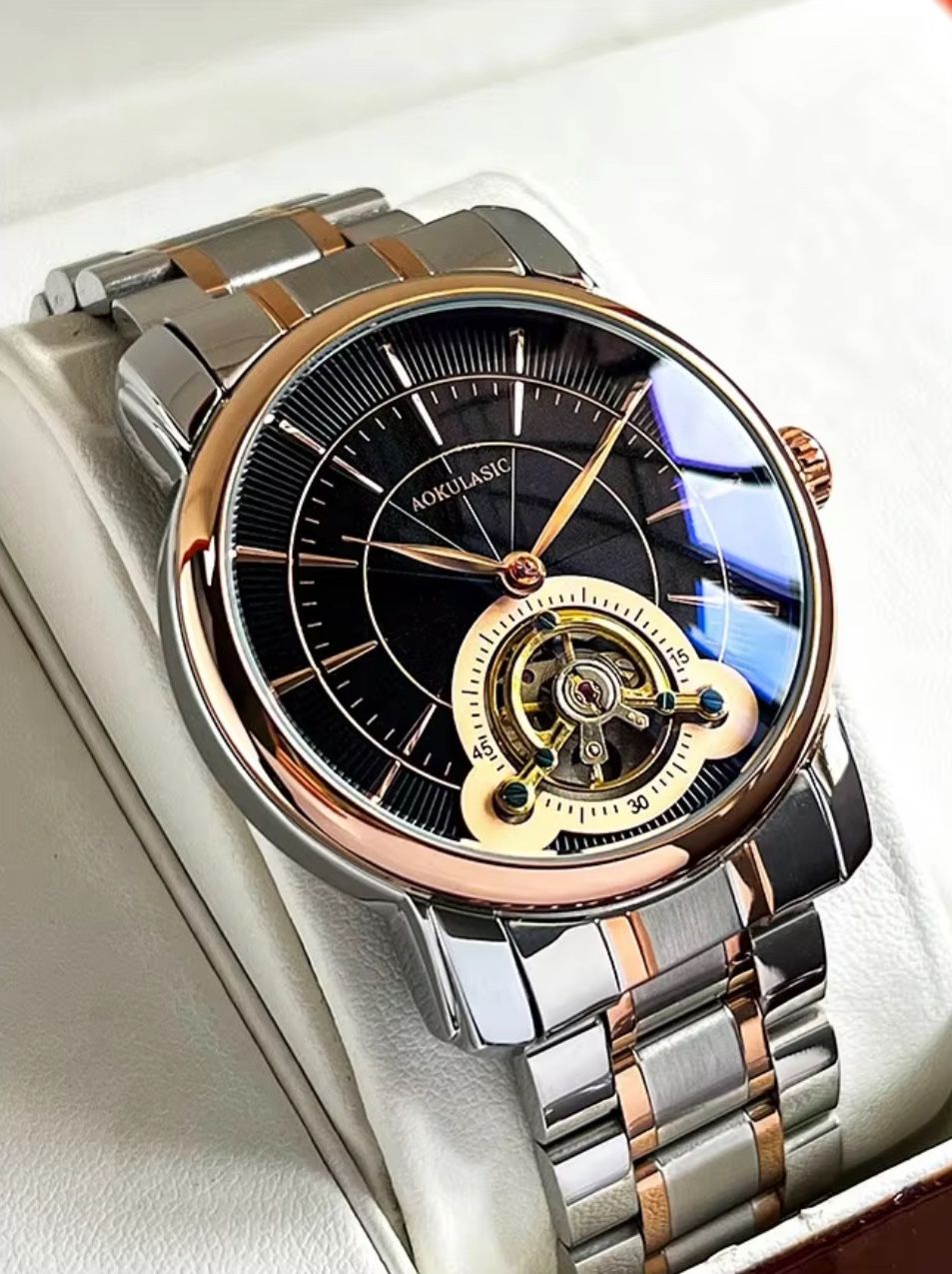 🕰️ AOKULASIC Automatic Skeleton Watch | Reloj Automático Esqueleto de AOKULASIC 🕰️