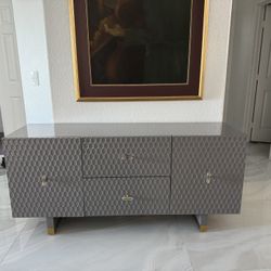 Gray Credenza Console Table