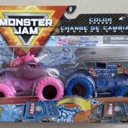Monster Jam Sparkle Smash And Ice Cream Man Color Change 