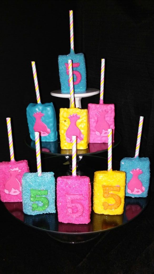 12 Trolls Rice Krispie Treats
