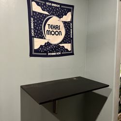 Floating Black Table Bjursta Ikea 