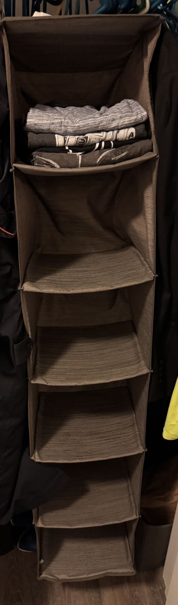 Two 6 Cubby Shirt Holders For Hanging In Closet Shirts Not Included