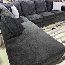 Slate Gray Comfy Small Cheaper Sectional With Chaise Ashley  Altari 
