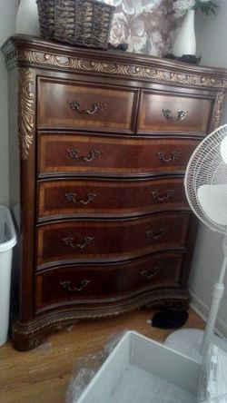 Tall wooden dresser