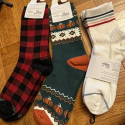 Set Of Three Seasonal Socks  
