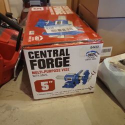 Central Forge 5-in Vise With Anvil