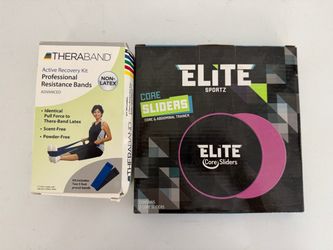 TheraBand Resistance Bands & Elite Sportz Core Sliders Bundle