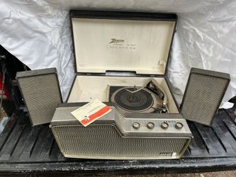 Zenith KPS-80C Mid Century Atomic Age Portable Record Player 