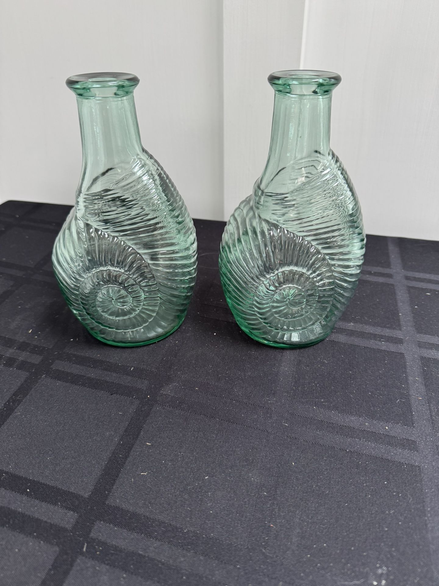 Set Of 2 Aqua Green Shell Decanters $10 For Both