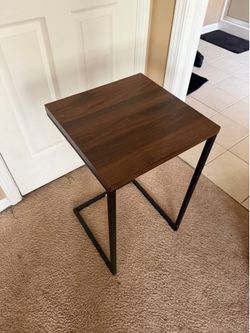 Modern side Table Dark Wood Top