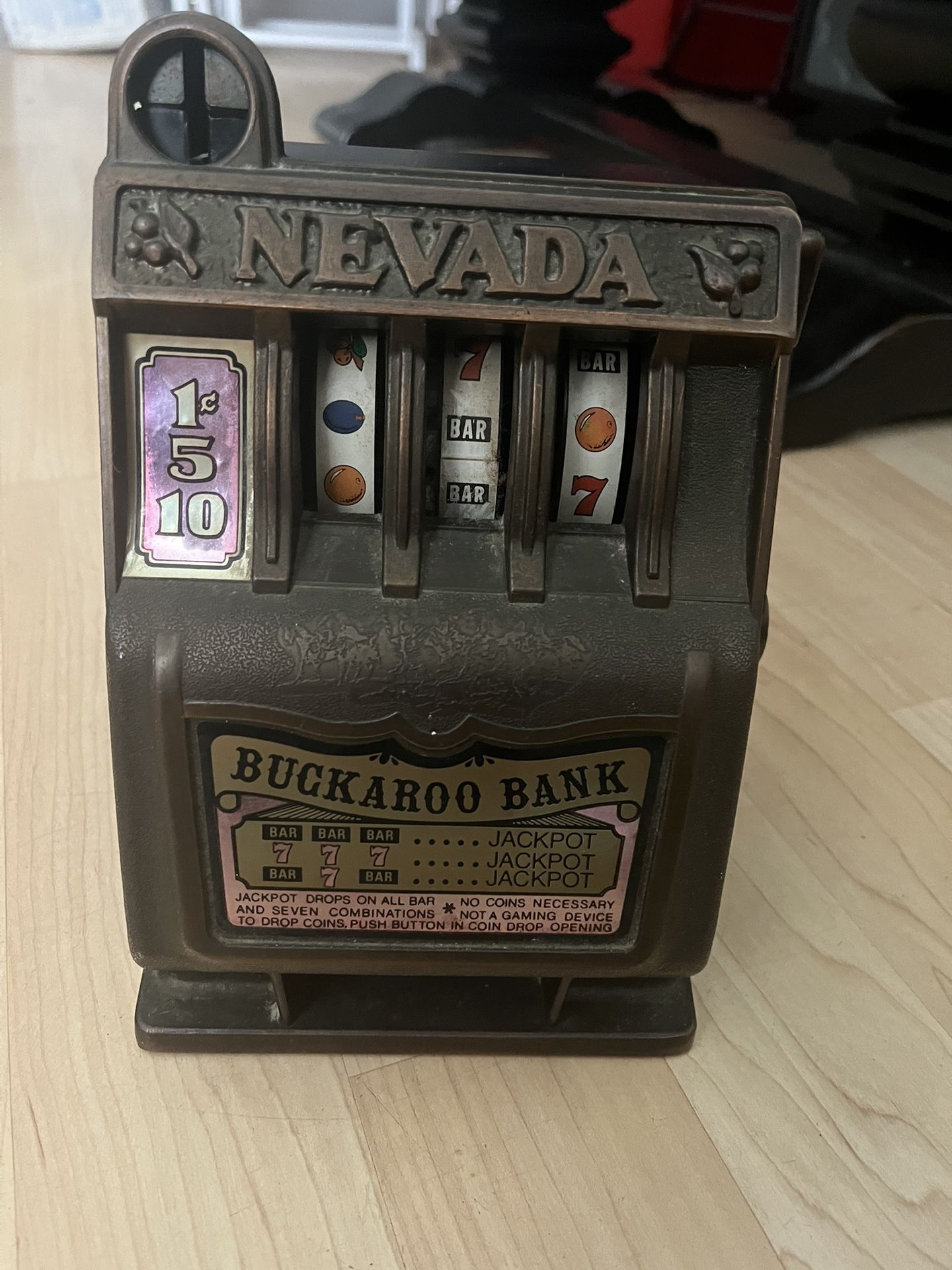 Vintage Brass Mini Slot Machine