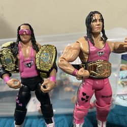 Wwe 2 Bret Heart With Belts 