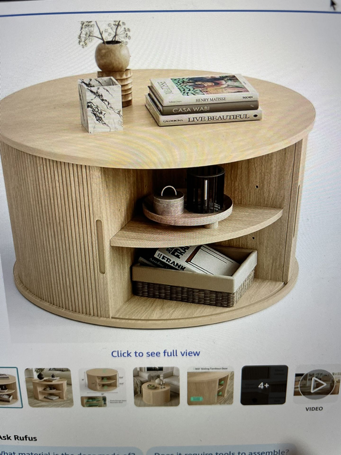 Round Wooden Table 