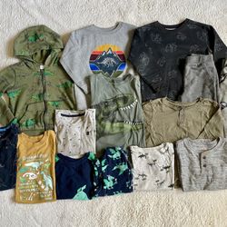 4T Toddler Boys Dinosaur Clothing Lot Cat & Jack, Carters, Free Planet, Garanimals