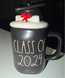 Rae Dunn Class of 2024 Graduation Mug with Lid