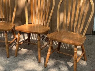 Four wooden, good quality chairs ( all for $40)