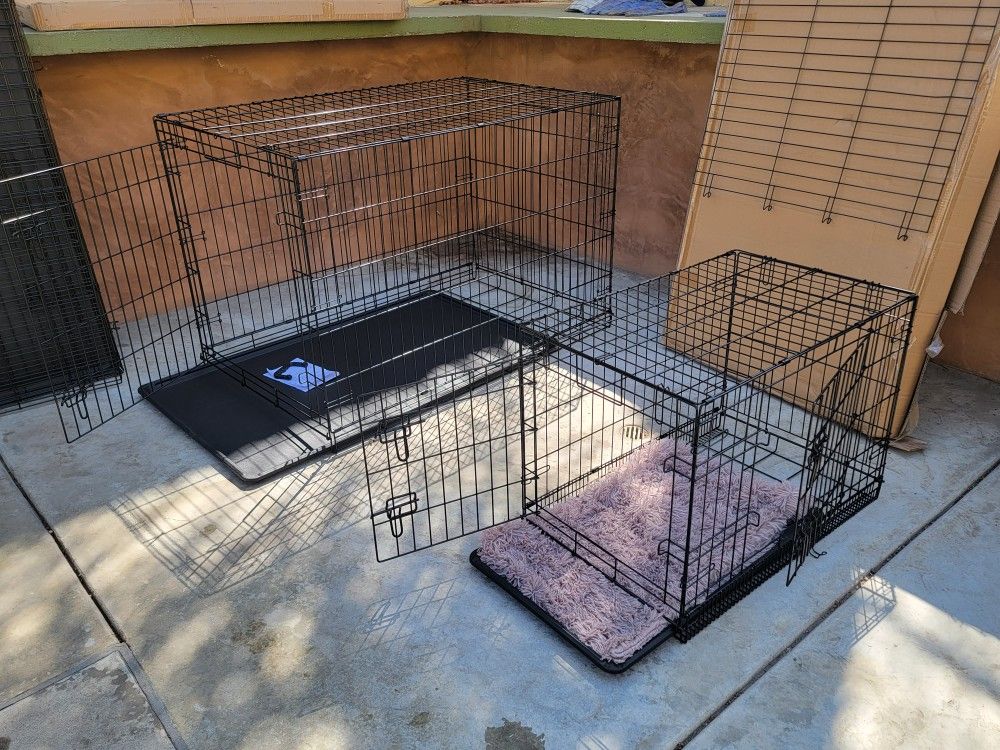 New 48x30x32 XXXLARGE Dog Crates $100/ Medium-Large 30"x19x21h Dog Cages $50/ Pet Crate Blankets 2 For $12/ Xl Harnesses & Leash$20 All New