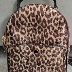 Kate Spade Amelia Metallic Leopard Mini Convertible Backpack
