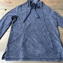 Blue Women’s Cowl Neck Pullover Size Medium 