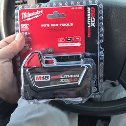 5.0 Milwaukee battery 80$