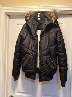 Women’s Winter Black Jacket with Hood