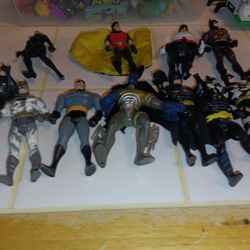 Vintage Batman Action Figures Penguin Robin And Catwoman