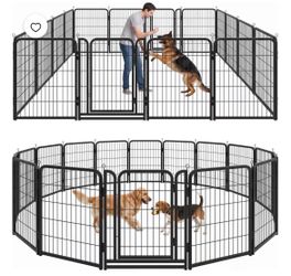 Large Metal Dog Playpen with Gate 30āx24ā 12 pieces